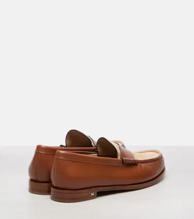Max Mara Logo leather and suede mocassins | Thumbnail 3 Max Mara Logo leather and suede mocassins | Thumbnail 3