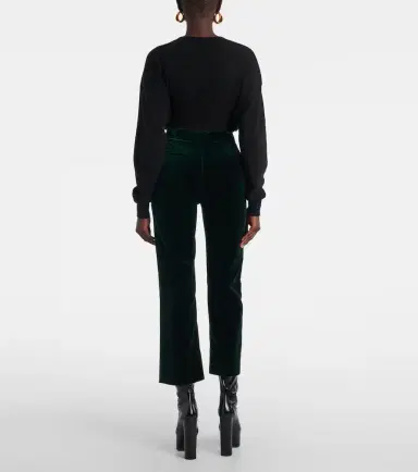 Saint Laurent Cotton velvet straight pants | Thumbnail 3 Saint Laurent Cotton velvet straight pants | Thumbnail 3