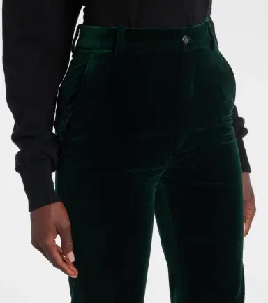 Saint Laurent Cotton velvet straight pants | Thumbnail 4 Saint Laurent Cotton velvet straight pants | Thumbnail 4