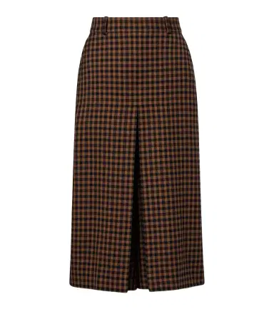 Saint Laurent Gingham mid-rise wool culottes | Thumbnail 1 Saint Laurent Gingham mid-rise wool culottes | Thumbnail 1