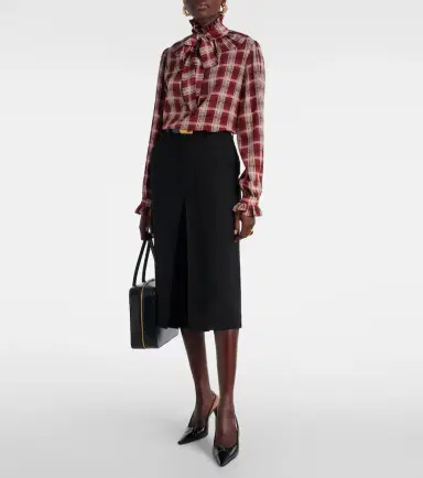 Saint Laurent Mid-rise wool culottes | Thumbnail 2 Saint Laurent Mid-rise wool culottes | Thumbnail 2