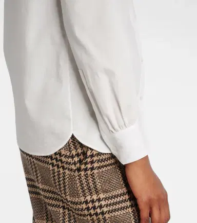 Saint Laurent Lace-trimmed cotton poplin blouse | Thumbnail 2 Saint Laurent Lace-trimmed cotton poplin blouse | Thumbnail 2