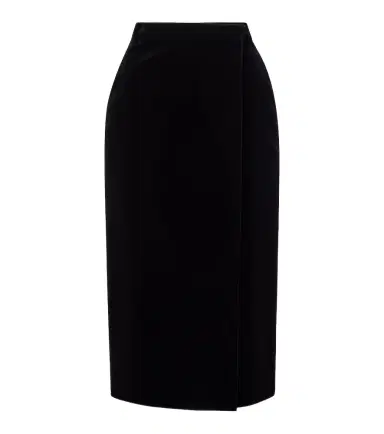 Saint Laurent Cotton velvet pencil skirt | Thumbnail 1 Saint Laurent Cotton velvet pencil skirt | Thumbnail 1