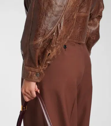 Saint Laurent Double-breasted leather bomber jacket | Thumbnail 3 Saint Laurent Double-breasted leather bomber jacket | Thumbnail 3
