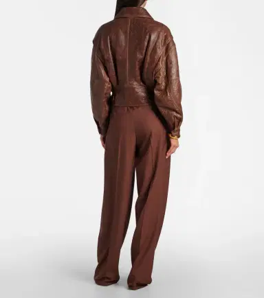 Saint Laurent Double-breasted leather bomber jacket | Thumbnail 4 Saint Laurent Double-breasted leather bomber jacket | Thumbnail 4