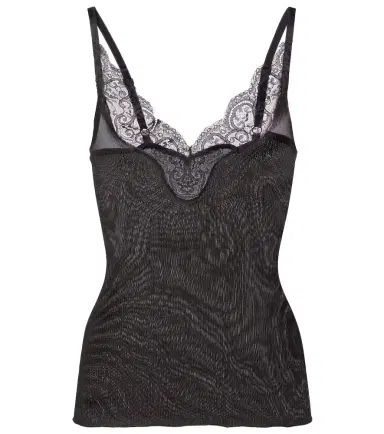 Saint Laurent Lace-trimmed ribbed-knit silk camisole | Thumbnail 1 Saint Laurent Lace-trimmed ribbed-knit silk camisole | Thumbnail 1
