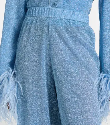 Oséree Oséree Lumière feather-trimmed wide-leg pants | Thumbnail 5 Oséree Oséree Lumière feather-trimmed wide-leg pants | Thumbnail 5