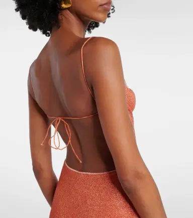Oseree Oséree Lumière open-back midi dress | Thumbnail 2 Oseree Oséree Lumière open-back midi dress | Thumbnail 2