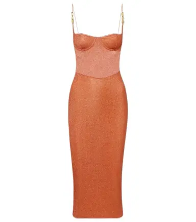 Oseree Oséree Lumière open-back midi dress | Thumbnail 1 Oseree Oséree Lumière open-back midi dress | Thumbnail 1
