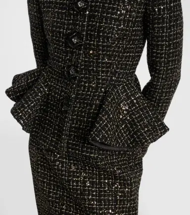 Safiyaa Tomomi sequined peplum tweed jacket | Thumbnail 6 Safiyaa Tomomi sequined peplum tweed jacket | Thumbnail 6