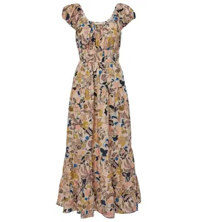 Ulla Johnson Paloma printed cotton poplin midi dress | Thumbnail 1 Ulla Johnson Paloma printed cotton poplin midi dress | Thumbnail 1