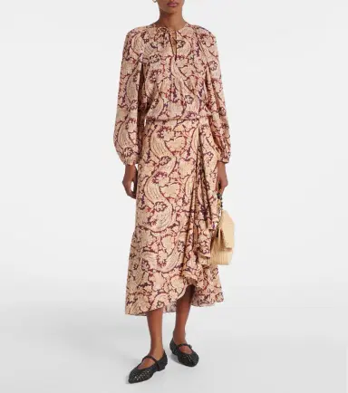 Ulla Johnson Brea printed cotton-blend blouse | Thumbnail 3 Ulla Johnson Brea printed cotton-blend blouse | Thumbnail 3