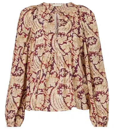 Ulla Johnson Brea printed cotton-blend blouse | Thumbnail 1 Ulla Johnson Brea printed cotton-blend blouse | Thumbnail 1