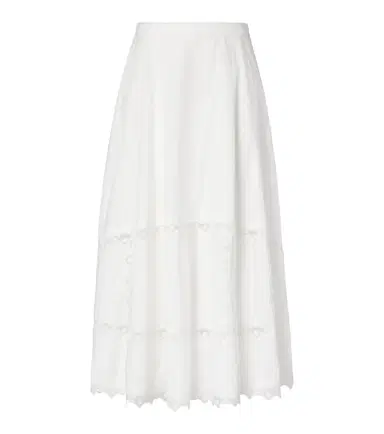 Ulla Johnson Lucia embroidered cotton midi skirt | Thumbnail 1 Ulla Johnson Lucia embroidered cotton midi skirt | Thumbnail 1