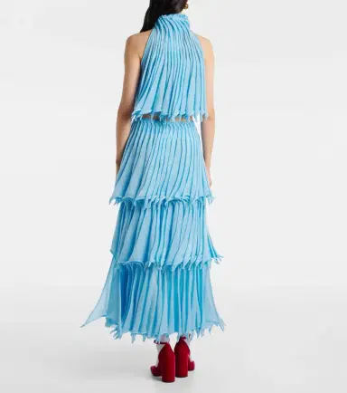 Alaïa Alaïa Pleated tiered maxi skirt | Thumbnail 4 Alaïa Alaïa Pleated tiered maxi skirt | Thumbnail 4