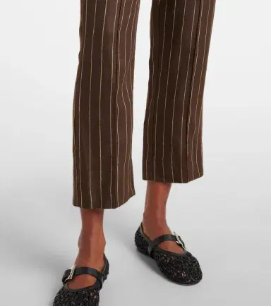 Posse Thea pinstripe high-rise linen pants | Thumbnail 4 Posse Thea pinstripe high-rise linen pants | Thumbnail 4