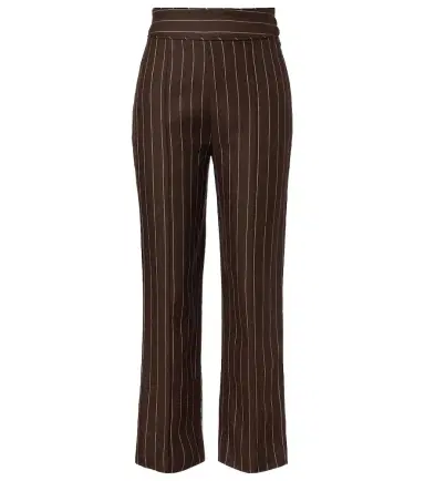 Posse Thea pinstripe high-rise linen pants | Thumbnail 1 Posse Thea pinstripe high-rise linen pants | Thumbnail 1