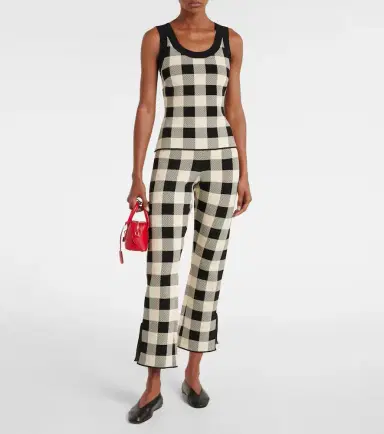 Posse Pippa checked flared pants | Thumbnail 2 Posse Pippa checked flared pants | Thumbnail 2