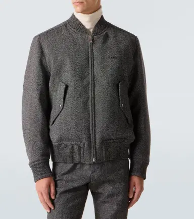 Gucci Herringbone wool bomber jacket | Thumbnail 2 Gucci Herringbone wool bomber jacket | Thumbnail 2