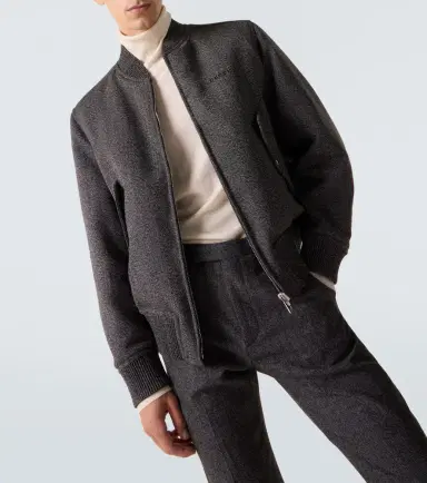 Gucci Herringbone wool bomber jacket | Thumbnail 3 Gucci Herringbone wool bomber jacket | Thumbnail 3