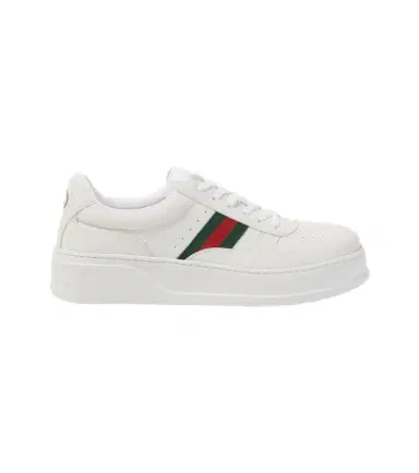 Gucci Web Stripe leather sneakers | Thumbnail 1 Gucci Web Stripe leather sneakers | Thumbnail 1