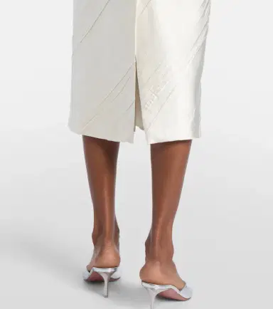 Sportmax Ruta pleated satin pencil skirt | Thumbnail 3 Sportmax Ruta pleated satin pencil skirt | Thumbnail 3