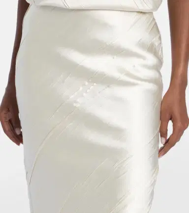 Sportmax Ruta pleated satin pencil skirt | Thumbnail 4 Sportmax Ruta pleated satin pencil skirt | Thumbnail 4