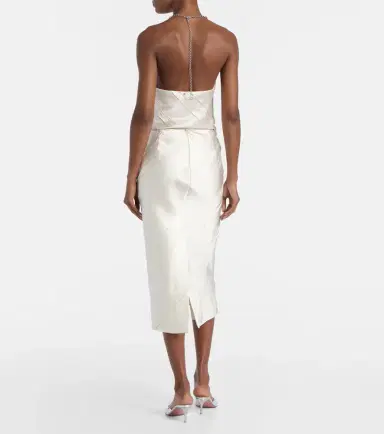 Sportmax Ruta pleated satin pencil skirt | Thumbnail 5 Sportmax Ruta pleated satin pencil skirt | Thumbnail 5