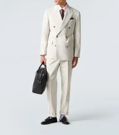 dunhill Double-breasted cotton and cashmere blazer | Thumbnail 4 dunhill Double-breasted cotton and cashmere blazer | Thumbnail 4