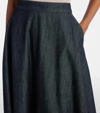 'S Max Mara Cecile denim midi skirt | Thumbnail 4 'S Max Mara Cecile denim midi skirt | Thumbnail 4
