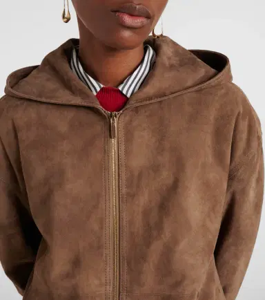 'S Max Mara 'S Max Mara Suede zip-up hoodie | Thumbnail 5 'S Max Mara 'S Max Mara Suede zip-up hoodie | Thumbnail 5