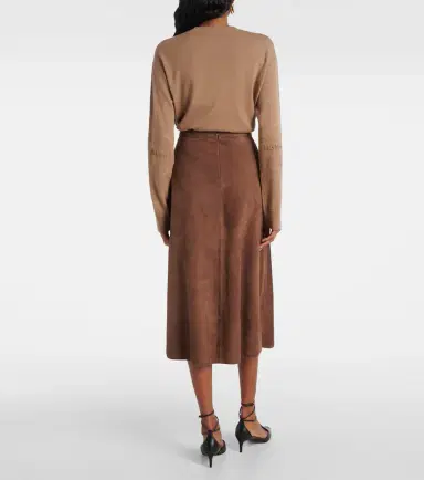 'S Max Mara Suede midi skirt | Thumbnail 3 'S Max Mara Suede midi skirt | Thumbnail 3