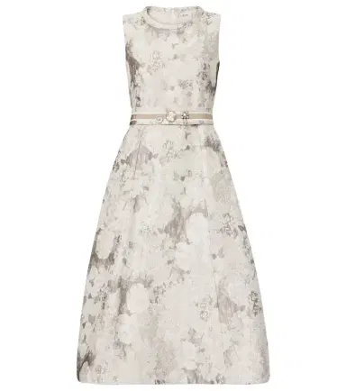 'S Max Mara Cotton-blend jacquard midi dress | Thumbnail 1 'S Max Mara Cotton-blend jacquard midi dress | Thumbnail 1