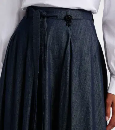 'S Max Mara 'S Max Mara Amanda chambray maxi skirt | Thumbnail 3 'S Max Mara 'S Max Mara Amanda chambray maxi skirt | Thumbnail 3