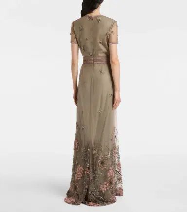 Costarellos Floral embellished gown | Thumbnail 4 Costarellos Floral embellished gown | Thumbnail 4