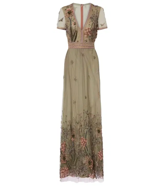 Floral embellished gown Floral embellished gown