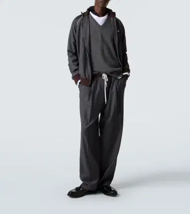 Miu Miu Logo pinstripe virgin wool track jacket | Thumbnail 4 Miu Miu Logo pinstripe virgin wool track jacket | Thumbnail 4