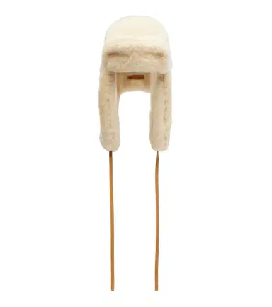 Jacquemus Chapka leather-trimmed shearling hat | Thumbnail 1 Jacquemus Chapka leather-trimmed shearling hat | Thumbnail 1