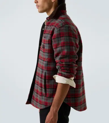 Miu Miu Plaid virgin wool down overshirt | Thumbnail 3 Miu Miu Plaid virgin wool down overshirt | Thumbnail 3