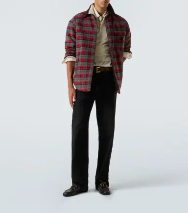 Miu Miu Plaid virgin wool down overshirt | Thumbnail 4 Miu Miu Plaid virgin wool down overshirt | Thumbnail 4
