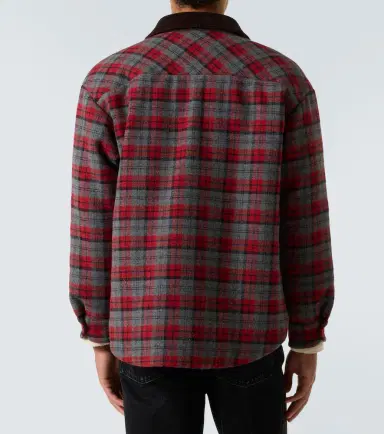 Miu Miu Plaid virgin wool down overshirt | Thumbnail 6 Miu Miu Plaid virgin wool down overshirt | Thumbnail 6