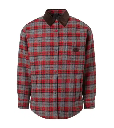 Miu Miu Plaid virgin wool down overshirt | Thumbnail 1 Miu Miu Plaid virgin wool down overshirt | Thumbnail 1
