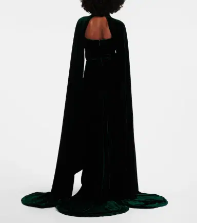 Costarellos Brisha caped embellished velvet gown | Thumbnail 6 Costarellos Brisha caped embellished velvet gown | Thumbnail 6