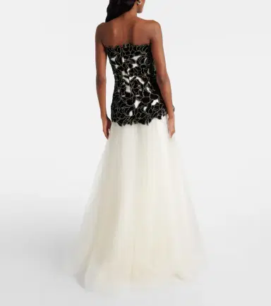 Costarellos Alessi embellished tulle gown | Thumbnail 3 Costarellos Alessi embellished tulle gown | Thumbnail 3