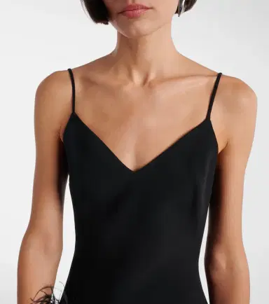 David Koma Feather-trimmed minidress | Thumbnail 4 David Koma Feather-trimmed minidress | Thumbnail 4