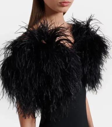 David Koma Feather-trimmed cocktail dress | Thumbnail 3 David Koma Feather-trimmed cocktail dress | Thumbnail 3