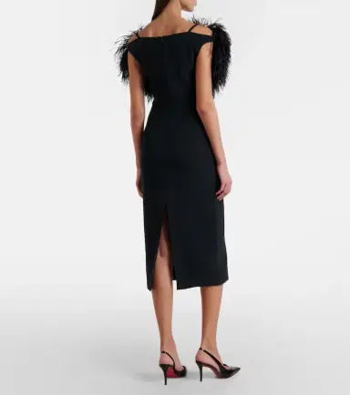 David Koma Feather-trimmed cocktail dress | Thumbnail 4 David Koma Feather-trimmed cocktail dress | Thumbnail 4