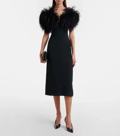 David Koma Feather-trimmed cocktail dress | Thumbnail 5 David Koma Feather-trimmed cocktail dress | Thumbnail 5