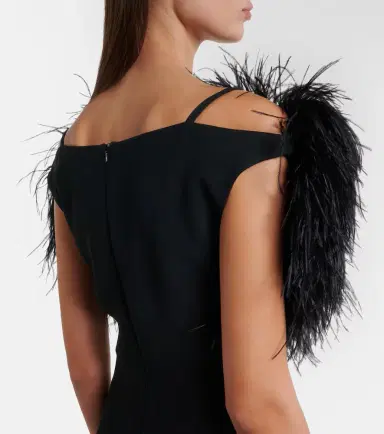 David Koma Feather-trimmed cocktail dress | Thumbnail 6 David Koma Feather-trimmed cocktail dress | Thumbnail 6
