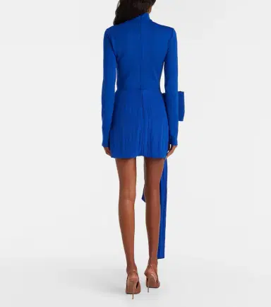 David Koma Bow-detail jersey minidress | Thumbnail 4 David Koma Bow-detail jersey minidress | Thumbnail 4